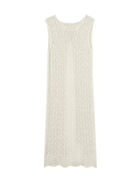 画像8: Women's lace long length vest gilet dress  レースロングベストジレマキシドレスワンピース (8)