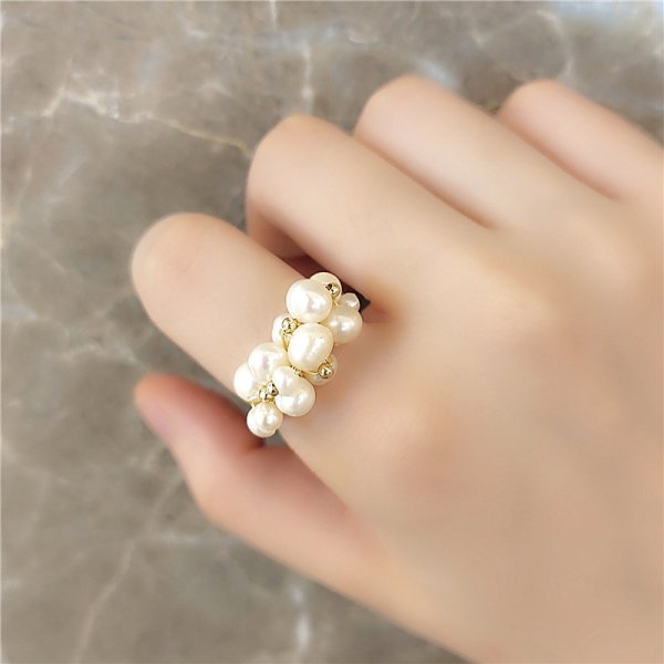 画像3: pearl ring 18Kコーティング 淡水パールリング指輪 (3)