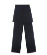 画像1: Covering Apron Suit Pants  Straight 　スカート付きシンプルストレートパンツスカッツ (1)