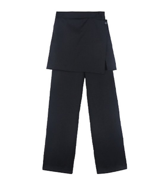 画像9: Covering Apron Suit Pants  Straight 　スカート付きシンプルストレートパンツスカッツ (9)