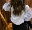 画像7: Women's half puff sleeve simple Blouse T-shirt  ラタンパフスリーブシンプルブラウス Tシャツ (7)