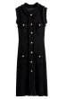 画像1: Women's slim high end vest dress Long Dress 　シンプルフリンジノースリーブベストロングドレスワンピース (1)