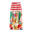 画像2: Women's Border x flower print long maxi skirt 　ボーダー×フラワープリントマキシロングスカート (2)