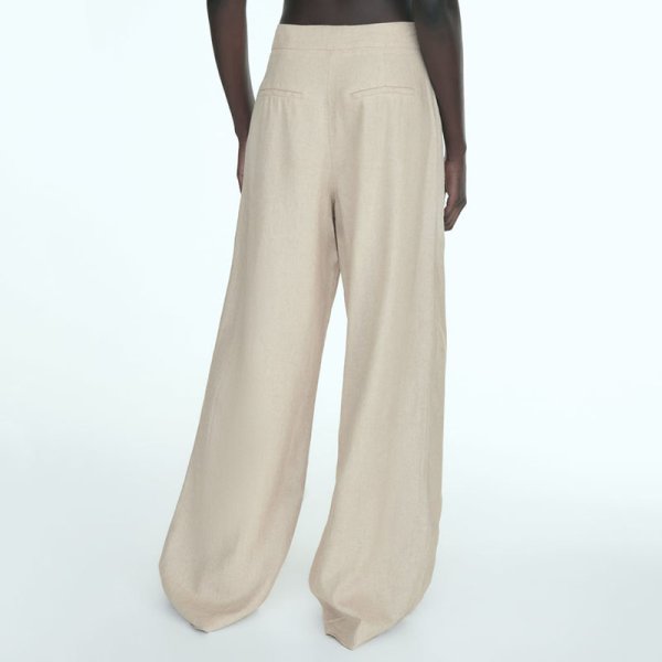 画像8: Women's High-waisted wide-leg pants with a wraparound skirt skirt　スカートがついたようなロングパンツ (8)