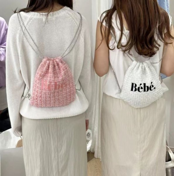 画像13: Tweed Drawstring Chain Backpack Mini Backpack Tote Shoulder bag　ツイードチェーンミニバックパックトートショルダバッグ (13)