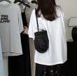 画像5: Gathered Bucket Crossbody Tote Shoulder Bag　ギャザークシュクシュミニバケットクロスボディートートショルダバッグ (5)