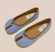 画像1: denim flat tabi pumps slip-on shoes　デニム フラット足袋たびパンプス バレーシューズ (1)