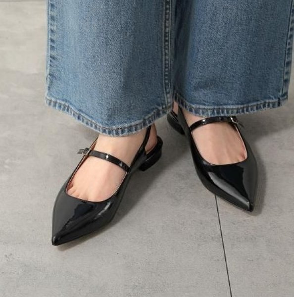 画像6: mary jane  back strap half pumps Mule slipper casual shoes  　レザーメリージェーンハーフパンプスミュールサンダルスリッパ (6)