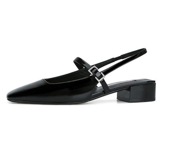 画像1: mary jane  back strap half pumps Mule slipper casual shoes  　レザーメリージェーンハーフパンプスミュールサンダルスリッパ (1)
