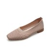 画像1: Square toe soft sole beanie shoes flat pumps slip-on shoes　スクエアトゥ ソフトソール ビーニーフラットパンプス バレーシューズ (1)