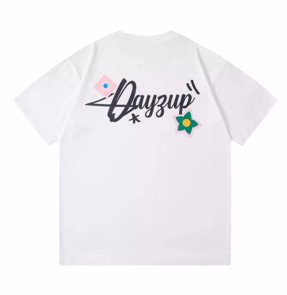 画像5: Women's round neck flower art letters short-sleeved T-shirt   フラワーアートプリント半袖 Tシャツ (5)