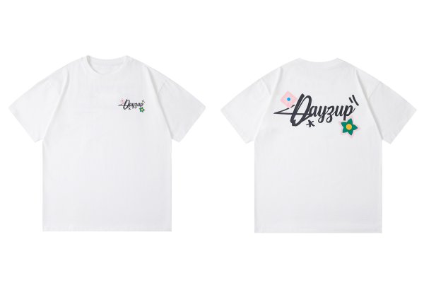 画像8: Women's round neck flower art letters short-sleeved T-shirt   フラワーアートプリント半袖 Tシャツ (8)