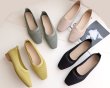 画像5: Square toe soft sole beanie shoes flat pumps slip-on shoes　スクエアトゥ ソフトソール ビーニーフラットパンプス バレーシューズ (5)