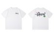 画像2: Women's round neck flower art letters short-sleeved T-shirt   フラワーアートプリント半袖 Tシャツ (2)