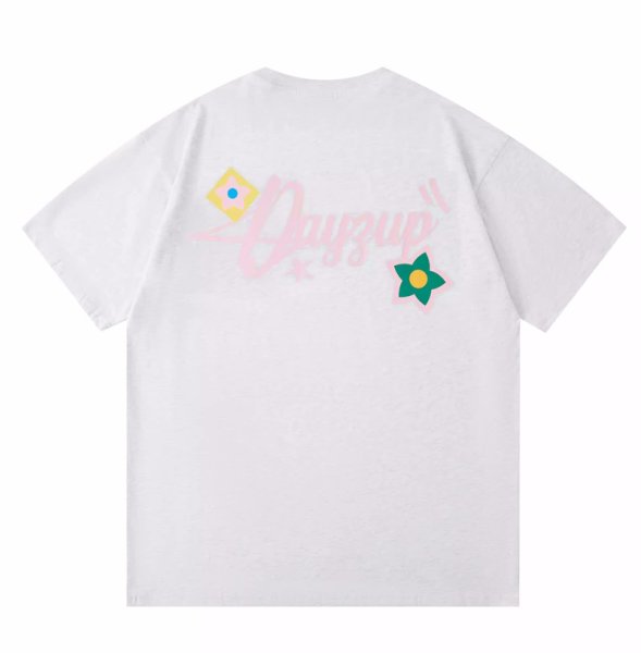画像6: Women's round neck flower art letters short-sleeved T-shirt   フラワーアートプリント半袖 Tシャツ (6)