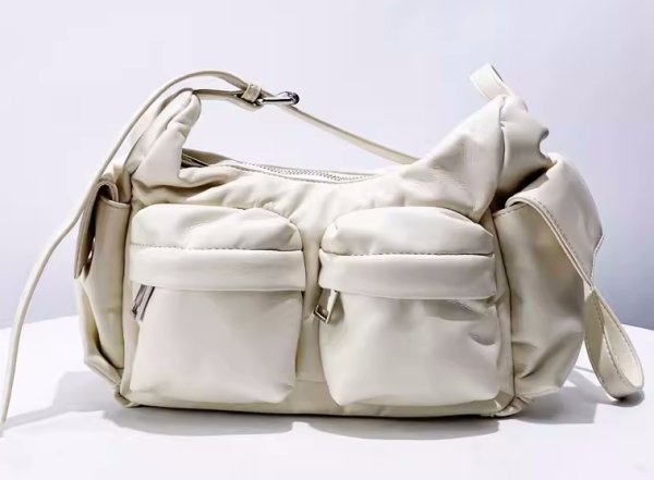 画像11: pocket twin  Crossbody Tote Shoulder Bag　ワークウェアスタイルポケットツインバッグクロスボディートートショルダバッグ (11)