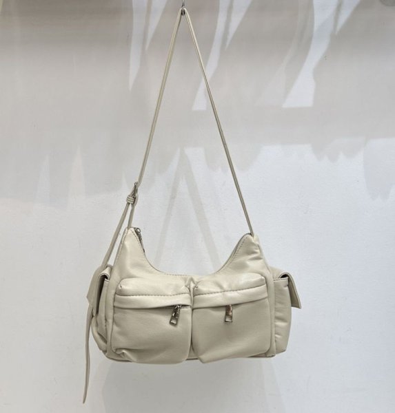 画像4: pocket twin  Crossbody Tote Shoulder Bag　ワークウェアスタイルポケットツインバッグクロスボディートートショルダバッグ (4)