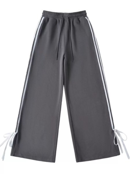 画像3: side drawstring bow sweatpants　サイドリボンライン付きスウェットパンツ (3)
