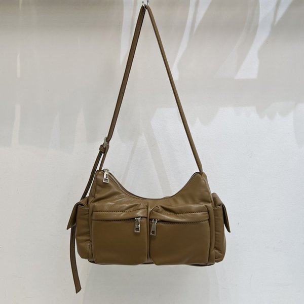 画像5: pocket twin  Crossbody Tote Shoulder Bag　ワークウェアスタイルポケットツインバッグクロスボディートートショルダバッグ (5)