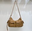 画像3: pocket twin  Crossbody Tote Shoulder Bag　ワークウェアスタイルポケットツインバッグクロスボディートートショルダバッグ (3)
