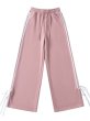画像1: side drawstring bow sweatpants　サイドリボンライン付きスウェットパンツ (1)