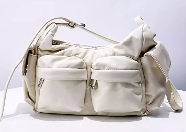 画像10: pocket twin  Crossbody Tote Shoulder Bag　ワークウェアスタイルポケットツインバッグクロスボディートートショルダバッグ (10)