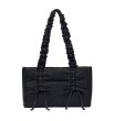 画像14: pleated cloud ribbon tote shoulder bag　ギャザーハンドル リボン付きトートショルダバッグ 通勤通学ショッピング (14)