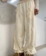 画像4: Lace-up ribbon sweat wide pants sweatpants　レースアップ リボン ボウ スウェット ワイド パンツスウェットパンツ (4)