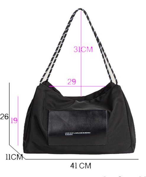 画像14: large capacity lightweight tote shoulder bag　ラージキャパシティー軽量トートショルダバッグ 通勤通学ショッピング (14)