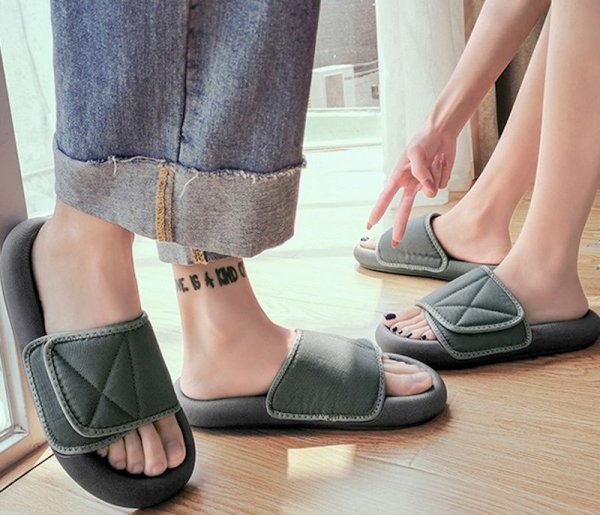 画像6: Unisex velcro sandal flat casual shoes  男女兼用ユニセックスベルクロ サンダルフラットスリッパ (6)
