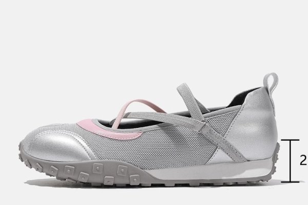 画像4: strap embossed flat toe shoes volleyball shoes pumps　ストラップエンボスフラットトゥシューズバレーリーナパンプス (4)