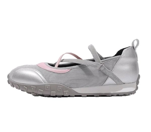 画像1: strap embossed flat toe shoes volleyball shoes pumps　ストラップエンボスフラットトゥシューズバレーリーナパンプス (1)