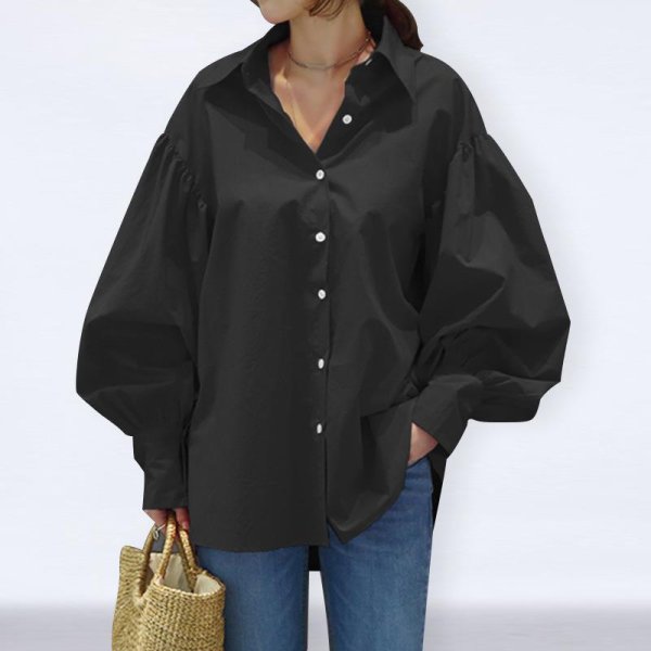画像9: Women's blouse voluminous sleeves elegant oversize　レディースボリューム袖 エレガントブラウスオーバーサイズ (9)