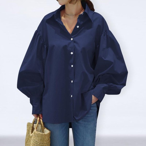 画像12: Women's blouse voluminous sleeves elegant oversize　レディースボリューム袖 エレガントブラウスオーバーサイズ (12)