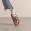 画像8: Soft sole leather platform flat sandals slippers casual shoes  　男女兼用ユニセックスレザー厚底 ソフトソールフラットサンダルスリッパ (8)
