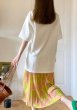 画像3: Letter logo & flower T SHIRT　男女兼用ユニセックスレターロゴ＆フラワープリントオバーサイズ半袖Tシャツ  (3)