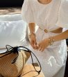 画像3:  French holiday style portable bucket straw bagbasket handbag  tote bag 　フレンチポータブルバケットトートショルダー籠かごバッグ (3)