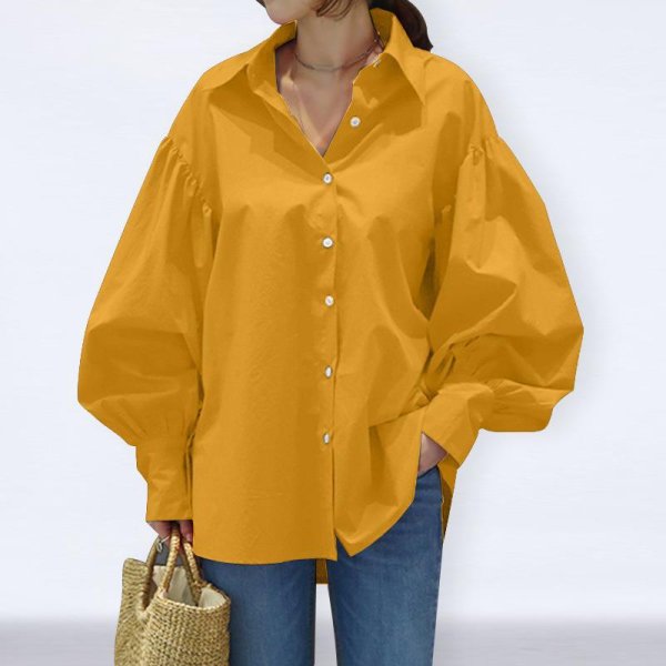 画像10: Women's blouse voluminous sleeves elegant oversize　レディースボリューム袖 エレガントブラウスオーバーサイズ (10)