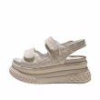 画像1: Leather Quilted Platform Sports Sandals slippers casual shoes  　レザー厚底キルティングフラットサンダルスリッパ (1)