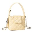 画像1: quilted leather Mini tote shoulder 2WAY bag　ユニセックス男女兼用キルティングレザー ミニトートショルダーバッグ (1)