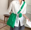 画像2: nylon drawstring bucket tote shoulder bag　ユニセックス男女兼用ナイロン巾着コバック付きバケットトートショルダーバッグ (2)