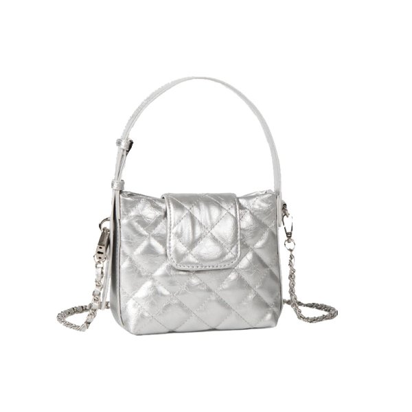 画像3: quilted leather Mini tote shoulder 2WAY bag　ユニセックス男女兼用キルティングレザー ミニトートショルダーバッグ (3)