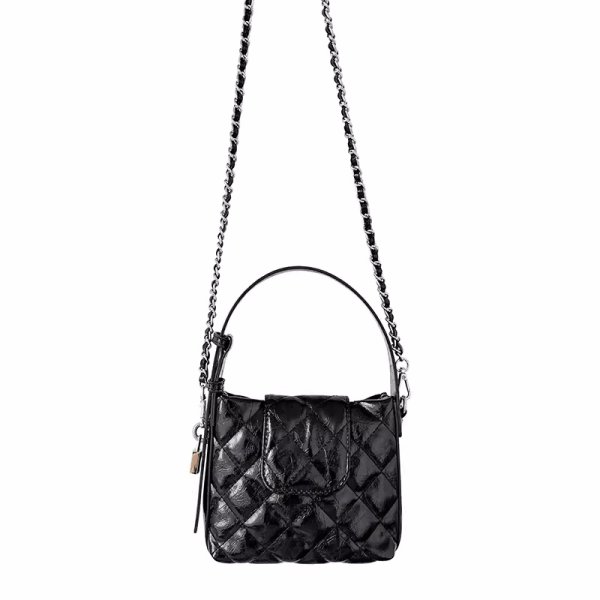 画像19: quilted leather Mini tote shoulder 2WAY bag　ユニセックス男女兼用キルティングレザー ミニトートショルダーバッグ (19)