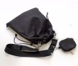 画像13: nylon drawstring bucket tote shoulder bag　ユニセックス男女兼用ナイロン巾着コバック付きバケットトートショルダーバッグ (13)