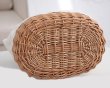 画像6: Rattan & Linen Splicing combination  tote bag basket bag　リネン＆ラタンコンビかご籠トートバッグ (6)