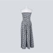 画像8: Women's Resort One Piece Gingham Check Bare Top Maxi Dress　リゾート ワンピ ギンガムチェック ベアトップマキシ丈 ドレス (8)