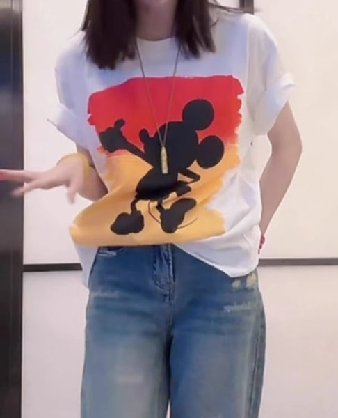 画像2: silhouette mickey mouseprint t-shirt　ユニセックスグラフィックシルエットミッキーマウスミッキープリント半袖Tシャツ  (2)