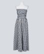画像6: Women's Resort One Piece Gingham Check Bare Top Maxi Dress　リゾート ワンピ ギンガムチェック ベアトップマキシ丈 ドレス (6)