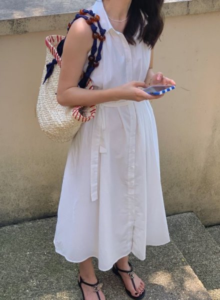 画像3: Original hand-woven French resort style contrast edge beaded rope shoulder strap tote shoulder  bag　フレンチコントラストエッジビーズロープかごバッグ籠トートショルダーバッグ (3)