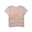 画像6: ribbon shirring short length t-shirt T-shirt short-sleeved 　リボンショーリング ショート丈半袖 Tシャツ (6)